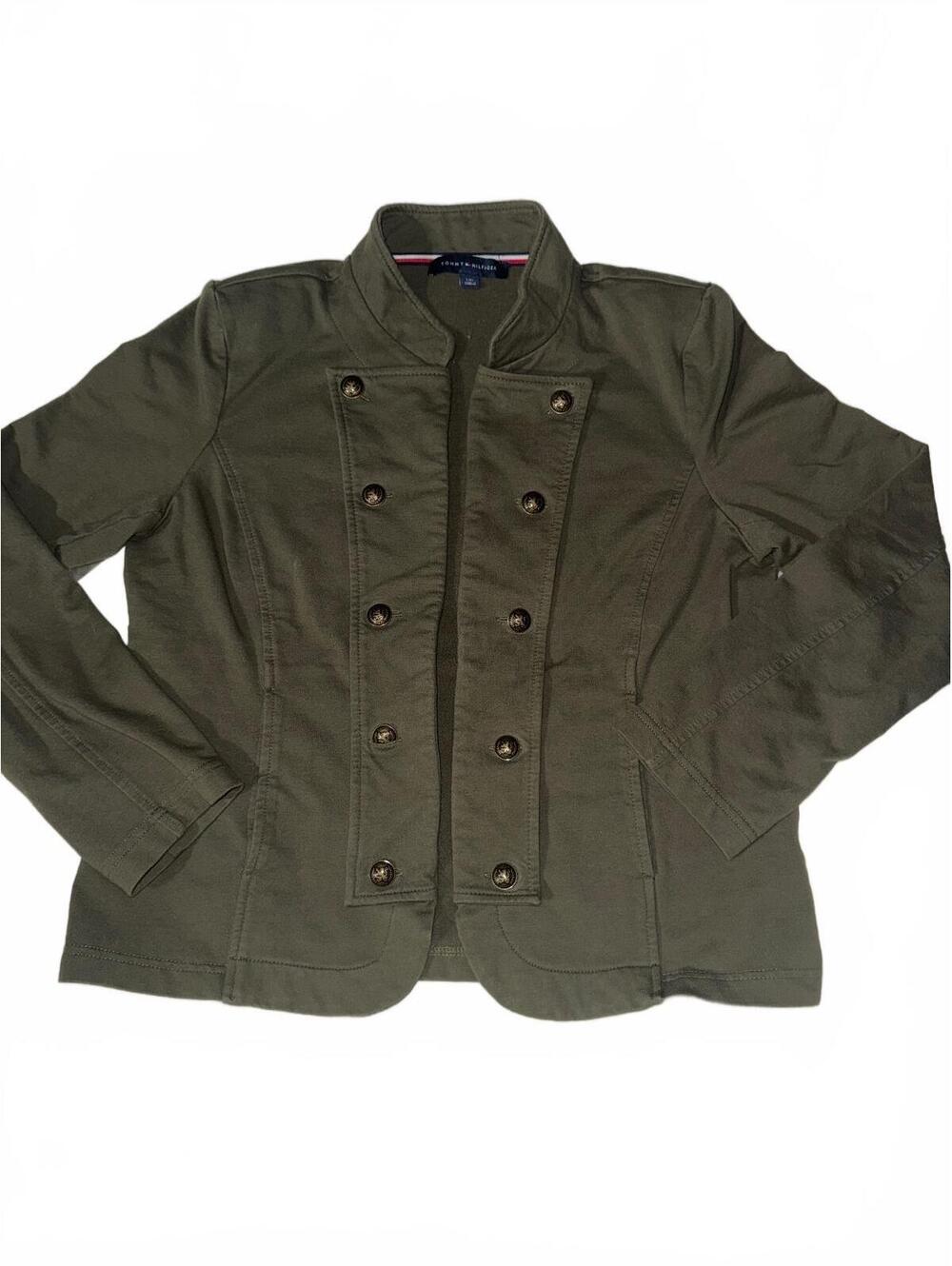 Tommy Hilfiger Women's Military Style Olive Green Jacket Size Large